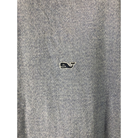 Vineyard Vines Mens Whale Shirt Size Large Slim Fit 100% Cotton Solid Blue A74 - Picture 3 of 8